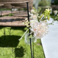 Zijde bloemen-Ceremonie stoel decoratie