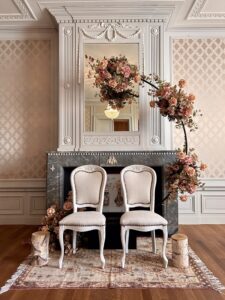 Trouw prieel en Backdrop-Ceremonie styling voor bruiloft