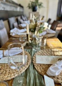 Bruiloft decoratie voor diner tafel