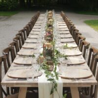 Diner styling-bruiloft decoratie