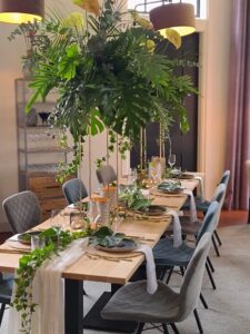 Trouwen Botanisch groen-Bruiloft styling